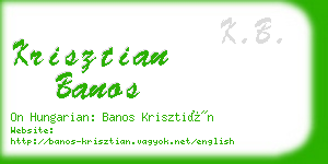 krisztian banos business card